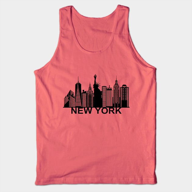 New York silhouette Tank Top by rlnielsen4